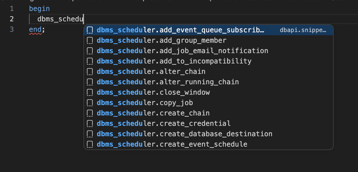 Autocomplete suggestions in VS Code