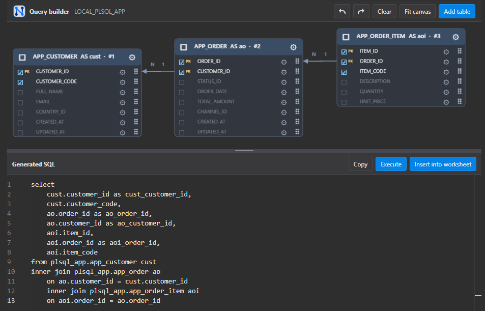 Query Builder: Build Oracle SQL Visually screenshot